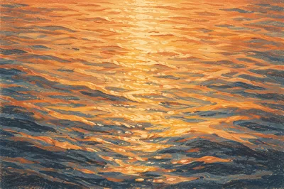 Golden Light on Flowing Water