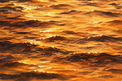 Golden Light on Flowing Water Surface