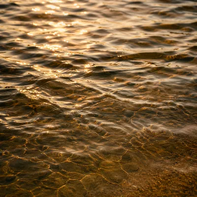 Golden Hour Flowing Water Reflections