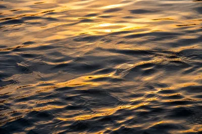 Golden Hour River Surface Reflection Background