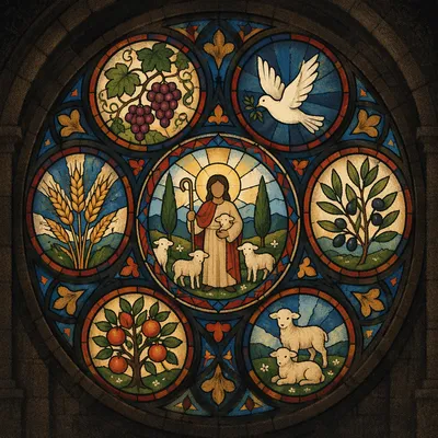 Galatians 5 22 Stained Glass Background