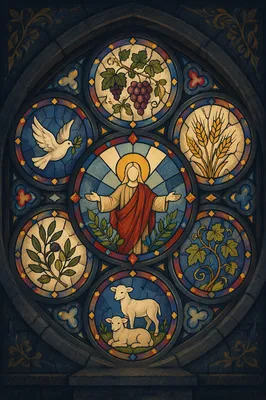 Galatians 5 22 Stained Glass Background