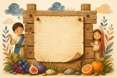 Rustic Fruit of the Spirit Notice Board