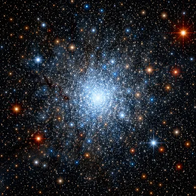 Radiant Globular Star Cluster Night Background