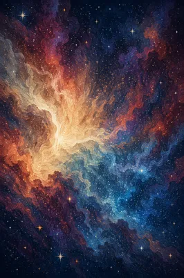 Luminous Galaxy Nebula Starfield Background