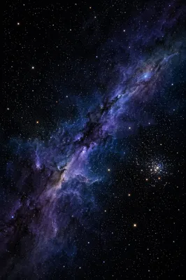 Violet Blue Nebula in Dark Galaxy
