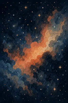 Dark Galaxy Nebula Starfield Background