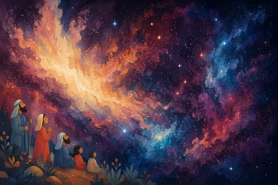 Luminous Nebula in Vast Star Field