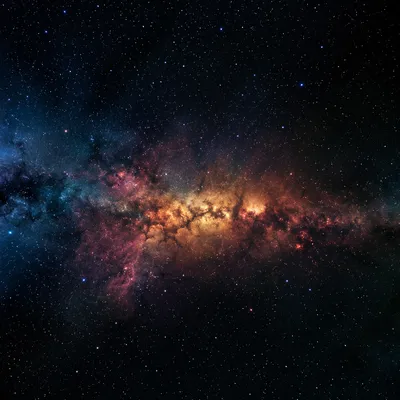 Glowing Nebula Across Dense Star Field
