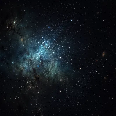Teal Nebula Starfield Creation Background
