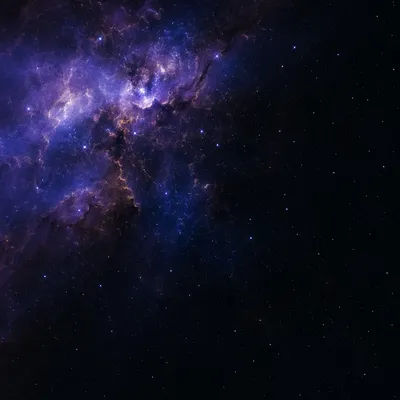 Dark Galaxy Field with Violet Nebula