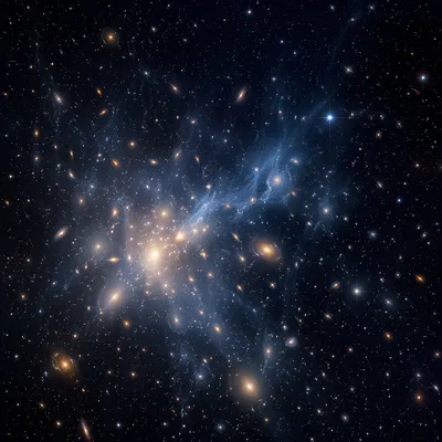 Dark Galaxy Cluster Nebula Background