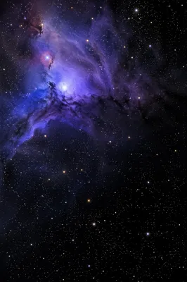 Photorealistic Violet Blue Nebula Galaxy Background