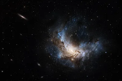 Dark Galaxy Nebula Starfield Background