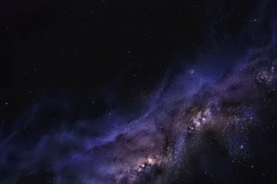Dark Galaxy Nebula with Starry Negative Space