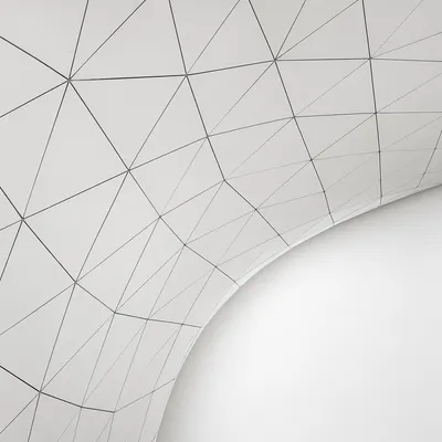 Minimal White Geometric Architectural Pattern