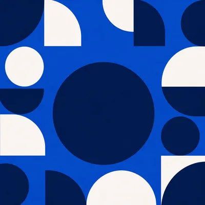 Cobalt Geometric Minimalist Abstract Background