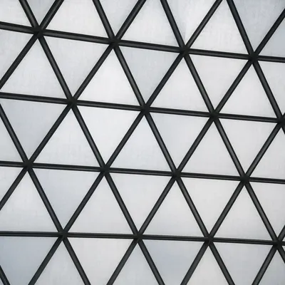 Minimalist Triangular Glass Canopy Background