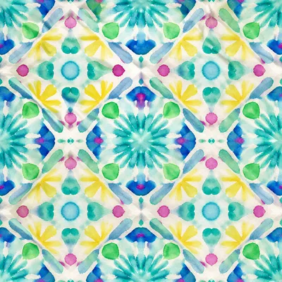 Minimalist Watercolor Kaleidoscope Geometric Background