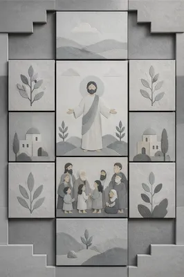 Minimalist Geometric Gray Panel Background
