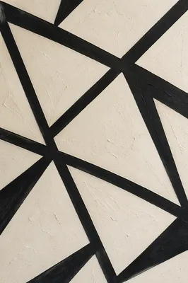 Minimalist Geometric Lines on Ivory Plaster