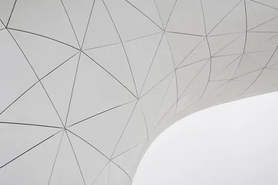 Minimalist Geometric White Architectural Background