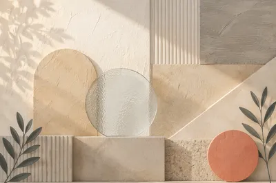 Minimalist Geometric Panels Architectural Background