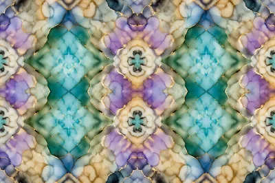 Modern Geometric Resin Kaleidoscope Background
