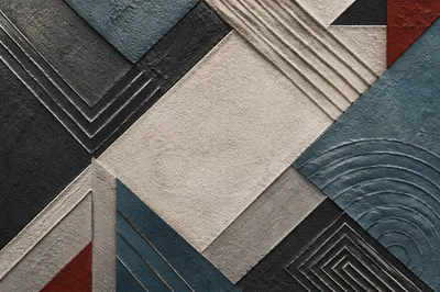 Modern Minimalist Geometric Folk Art Background