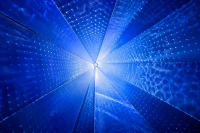 Blue Geometric Minimalist Light Background
