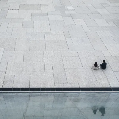 Minimalist Concrete Plaza Geometric Background
