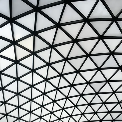 Minimalist Triangular Glass Canopy Background