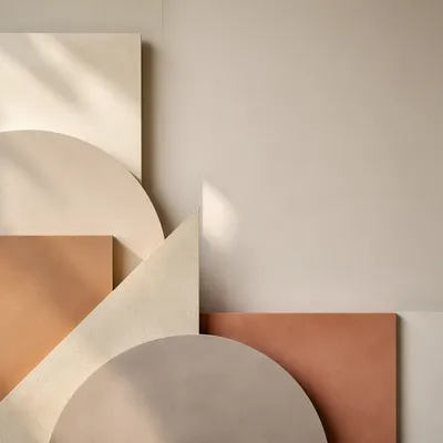 Warm Minimalist Geometric Abstract Background