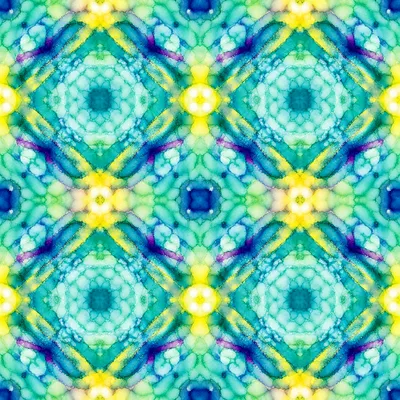 Modern Aqua Geometric Kaleidoscope Background