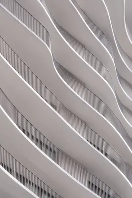Minimalist White Geometric Architecture Background
