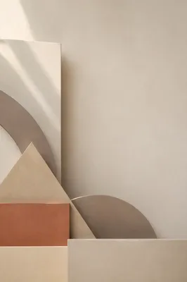 Layered Neutral Geometric Wall Background