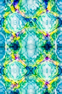 Modern Watercolor Geometric Kaleidoscope Background