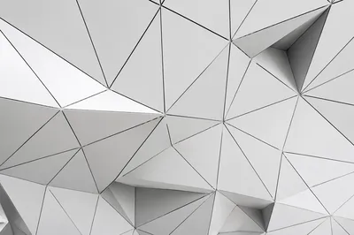 Modern White Geometric Minimalist Background