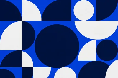 Minimalist Blue Geometric Editorial Poster Background