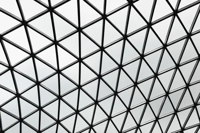 Minimalist Glass Canopy Triangular Lattice Background