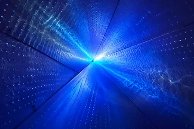 Futuristic Blue Geometric Light Background