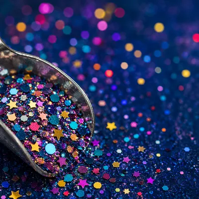 Festive Multicolor Glitter Scoop Background