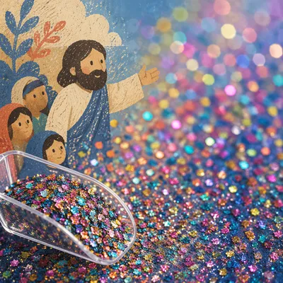 Festive Multicolor Glitter Sparkle Background