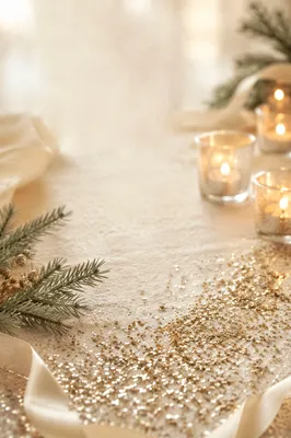 Golden Glitter Candlelight Christian Background