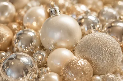 Elegant Champagne Glitter Ornament Background