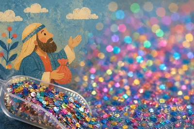 Festive Glitter Confetti Sparkle Background