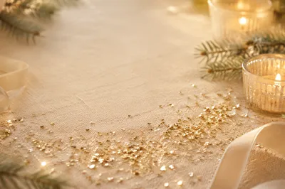 Golden Glitter Candlelight Christian Celebration Background