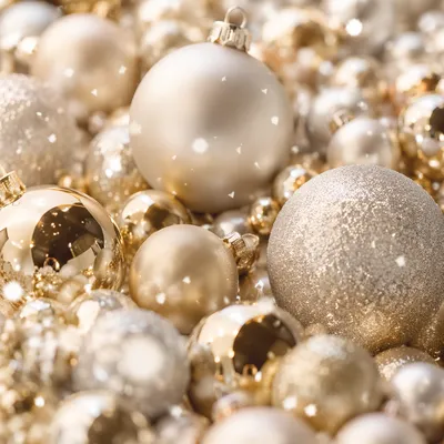 Elegant Glitter Bauble Festive Background