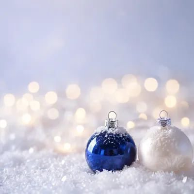 Elegant Winter Glitter Baubles Background