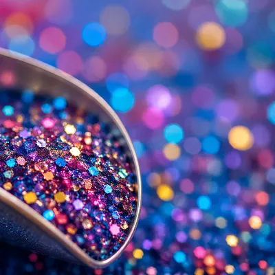 Festive Glitter Scoop With Sparkling Bokeh